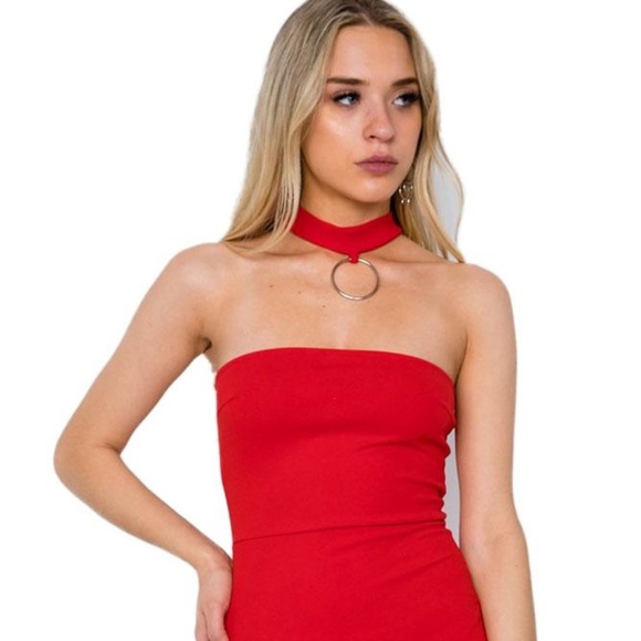 Momani Boutique Dresses & Skirts - BODYCON CHOKER NECK MINI DRESS